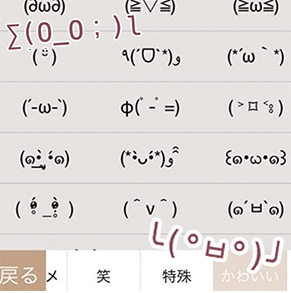 ＜豊富な顔文字＞